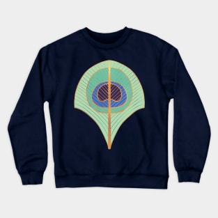 Peacock Feather Art Deco Crewneck Sweatshirt